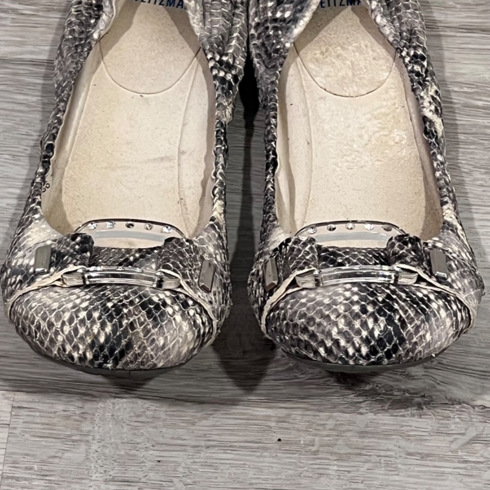 Stuart Weitzman Leather Snakeskin Python Ballet F… - image 4
